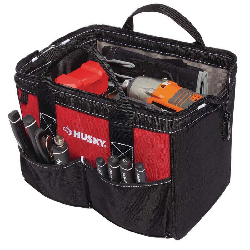 Husky 18 in., 15 in. and 12 in. Tool Bag Combo in Red - Image 4